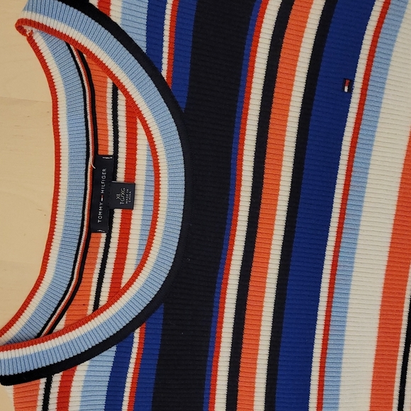 NWOT Tommy Hilfiger Long Sleeve Bold Ribbed Striped Sweater Dress - Picture 10 of 11